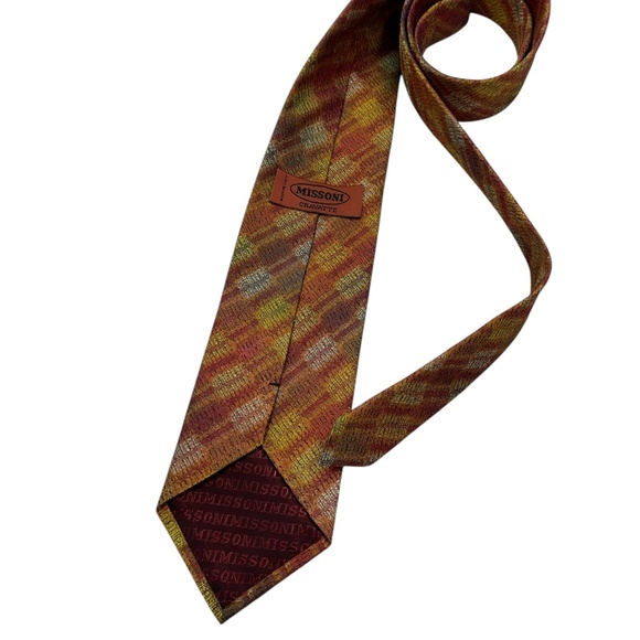 MISSONI Multicolor Geometric Silk LUXURY Tie ITALY - Picture 2 of 4